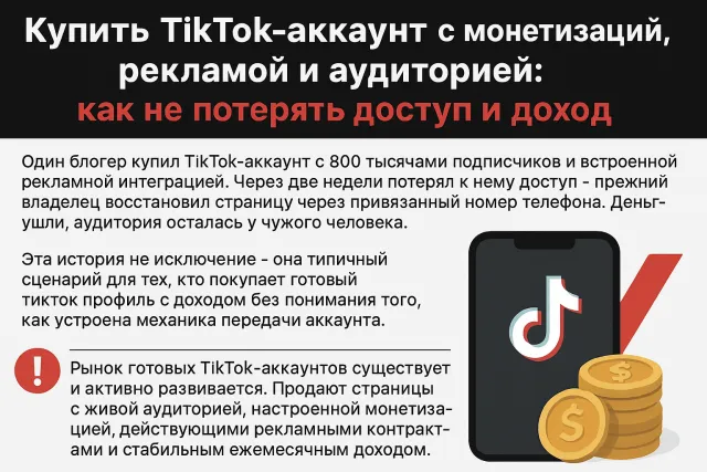 Купить TikTok-аккаунт с монетизацией, рекламой и аудиторией: как не потерять доступ и доход